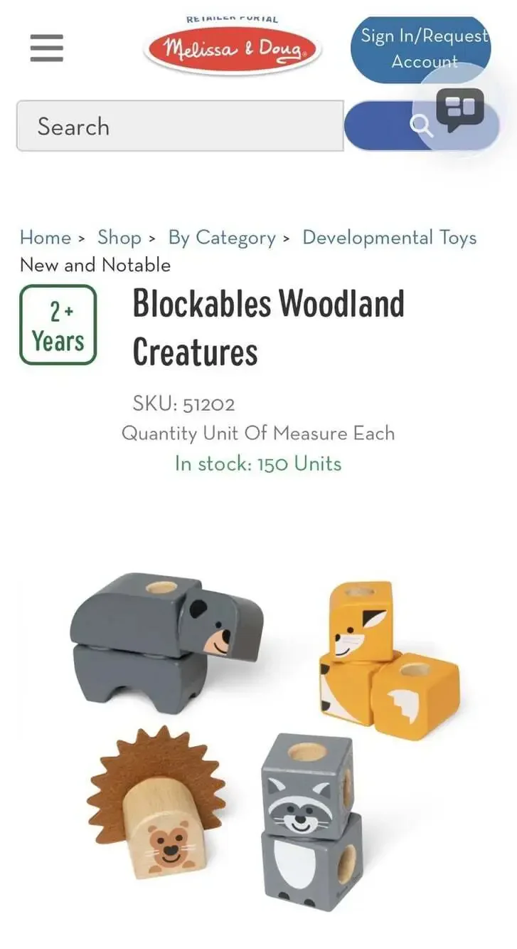 Melissa & Doug Blockables Snap & Play Mix & Match Woodland/Farm Friends